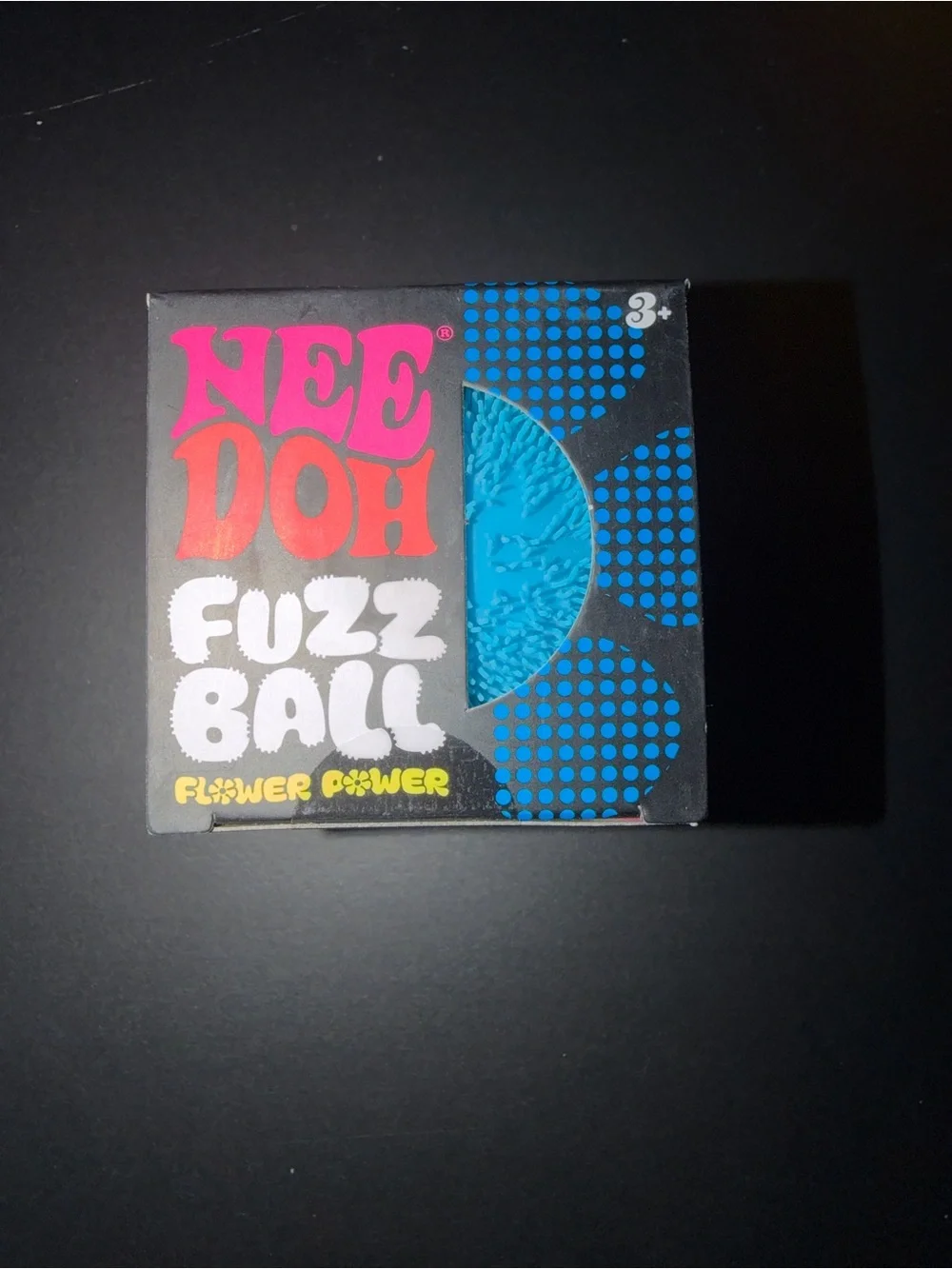 Needoh Fuzz Ball Flower Power Blue